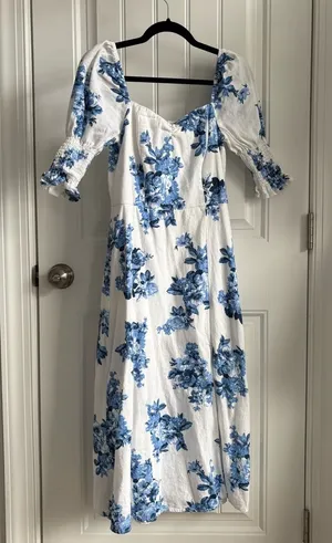 Mi Ami floral cottage core dress Blue thumbnail 1