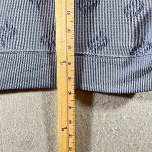 750 | PINK Victoria's Secret Waffle Knit Logo Cropped Sleep Top‎ Blue Womens M thumbnail 4