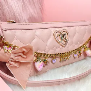 New Juicy Couture Pink Diamond Coquette Shoulder Bag with Accessories thumbnail 4