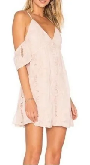 NWT Lovers + Friends Nude Blush Wishful Mini Dress thumbnail 1