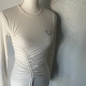 True Religion White Ruched Long Sleeve Blouse thumbnail 7