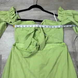 Sabo Skirt Green Double Knot Cut Out Mini Dress Size 10 thumbnail 7