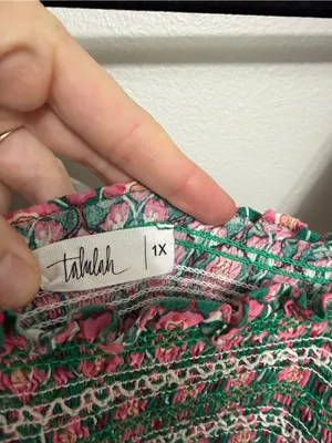 Talulah Boutique 100% Cotton Fit and Flare Smocked Midi Dress - Size 1X thumbnail 5