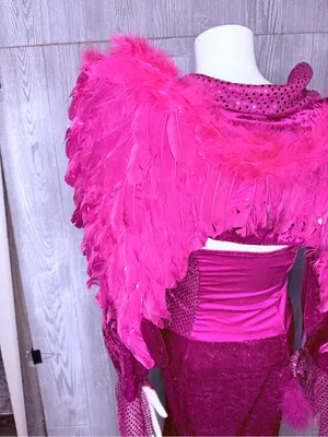 Vintage small devil Halloween costume dress w/ cartigan and wings thumbnail 5