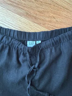 Gap 4” High Rise Pull-On Linen Blend Shorts Black M NWT thumbnail 5