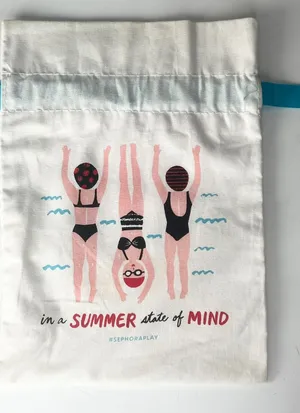 Sephora Summer State of Mind Drawstring Cloth MakeUp Delicates Travel Bag New thumbnail 1