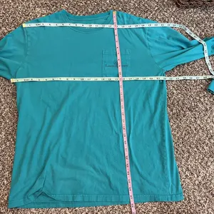 Laura James Large Long Sleeve Turquoise Graphic Tee Southern Comforts Football thumbnail 6