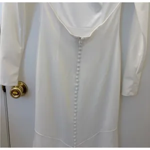 Lulus Eloquent Endearment White Long Sleeve Backless Maxi Wedding Dress Large thumbnail 9