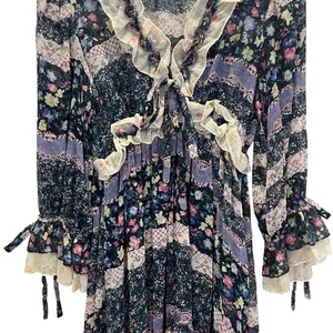 Its Anitsa Paris Womens M Floral Camelia Dress France T2 Vintage thumbnail 4