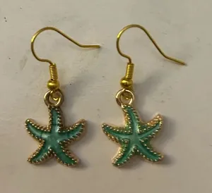 Handmade Nautical Earrings Green thumbnail 1