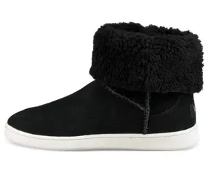 UGG Mika Black Suede Slip On Winter Cuffed Sneaker Snow Boots Womens Shoe Size 8 thumbnail 1