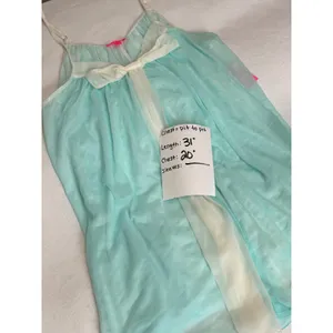 NWT Vintage Betsey Johnson Teal Tricot Nylon Babydoll Chemise Slip Dress Y2K S thumbnail 6