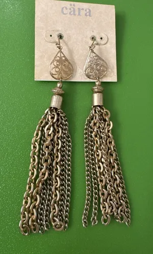 Cara Gold Costume Jewelry Earrings Drop Chandelier Glam Fancy Holiday NYE thumbnail 1