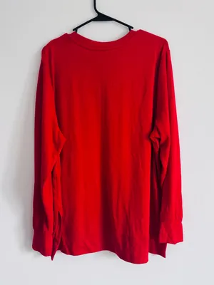 Holiday Time Red Long-Sleeve 'JOY' Graphic Sweatshirt with Leopard Print thumbnail 3