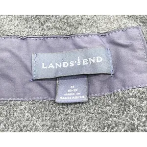 Lands' End Womens M Windbreaker Fleece Lined Jacket Full‎ Zip Hooded Purple thumbnail 8