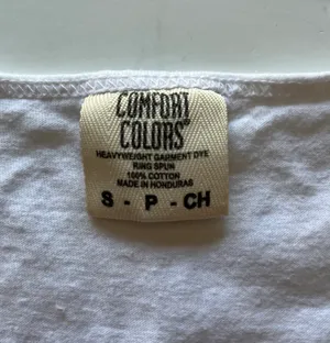 Comfort Colors Sorority Chi Omega White Graphic Tank Top Size Small thumbnail 5