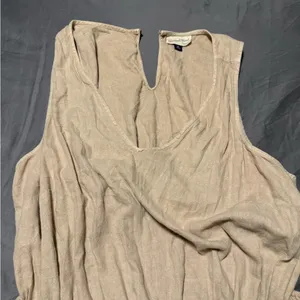 Universal Threads Tan Jumpsuit with Relaxed Fit and Sleeveless Design thumbnail 2