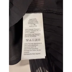 Madewell Pleated V-Neck Bell Sleeve Top Black Womens Medium Camisole‎ Lined goth thumbnail 5