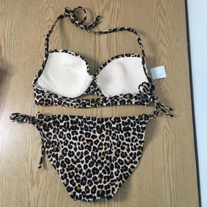 B5 New 2pc Animal Print Bikini Set padded and Underwired top Size Small thumbnail 3