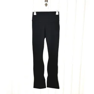 Fabletics Black High Waisted Split Hem Flare Leggings Sz Small thumbnail 6