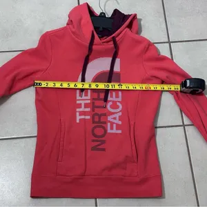 The North Face Women Orange Hoodie Sweater‎ Jacket Pullover Size XS. thumbnail 7