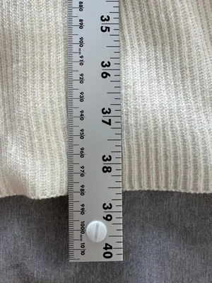 NEW Abercrombie & Fitch Size Large Cream Ribbed Knit Long-Sleeve Dress Boho NWT thumbnail 7