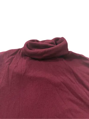 Splendid Burgundy Ribbed Turtleneck Sweater Long Sleeve Top Basic Medium Women's thumbnail 2