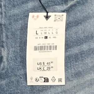 ZARA Denim Mini Skirt Womens Size L Blue Wash Button Closure 5-Pocket thumbnail 3