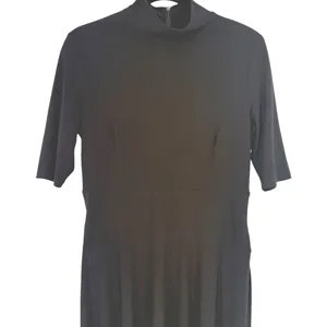 Lauren Ralph Lauren Black Mock Neck Belted Classic Fit &‎ Flare Midi Dress Sz 10 thumbnail 5