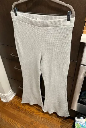 Aerie waffle knit flare pants XL thumbnail 1