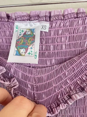 Queen of Sparkles Smocked Waist Lilac‎ Mini Shorts Size XS thumbnail 2