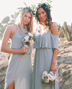 NWT Show Me Your Mumu Caitlin Ruffle Maxi Dress Silver Sage Green Size S thumbnail 3