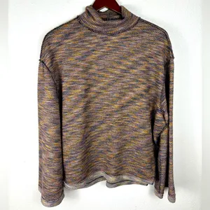 Free‎ People We the Free Sunny Days S Multicolored Turtlenck Long Sleeve Sweater thumbnail 2