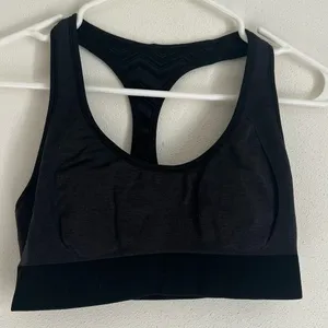 Lululemon Black Heathered Ebb & Flow Racerback Bra Reversible Size Small thumbnail 5