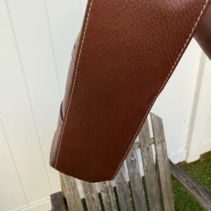 Dooney‎ & Bourke Tan Pebbled Leather Zipper Closure Hobo Shoulder Bag W thumbnail 8