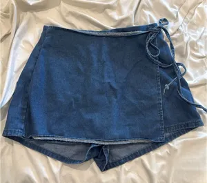 SheIn Denim Wrap Skort thumbnail 1