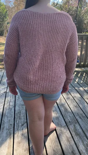 Pink Moral Fiber fleece sweater thumbnail 2