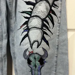 GARAGE baggy barrel jeans size‎ 26 customized distressed thumbnail 3