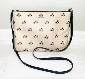 Coach Canvas Crossbody Bag With Floral Print thumbnail 1