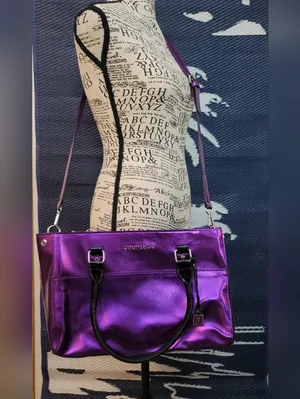 Younique Presenter Metallic Purple Tote Bag & Crossbody Strap NWOT thumbnail 2