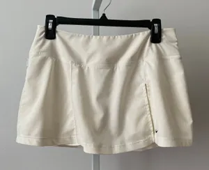 Nike M White Skort Dri-Fit Tennis Golf Athletic Skirt Slit Logo‎ Preppy Acedemia thumbnail 1