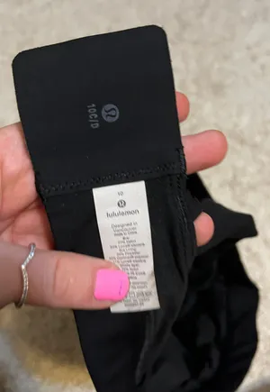 Lululemon black high support run times sport bra size 10 c/d thumbnail 4
