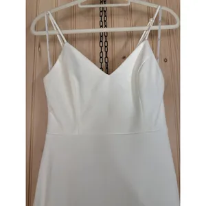 NWT Lulus Feeling of Forever White Sleeveless Mermaid Maxi Dress Wedding Bride M thumbnail 4