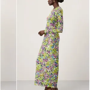 AFRM Abstract Mesh Maxi Dress XS Bodycon Slinky Long Sleeve Didi Designer $90 thumbnail 2