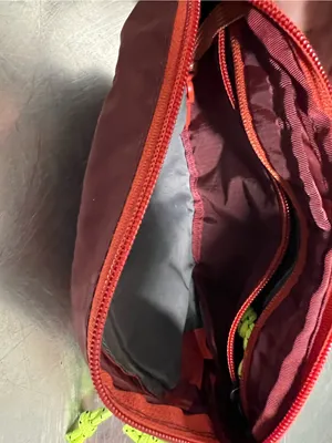 L. L. Bean Stowaway Hip/Waist Fanny Pack Bag Maroon/Orange VGUC thumbnail 3