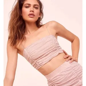 For Love & Lemons Diamond Rhinestone Crop Top Small Pink Y2K Club Glam Bratz thumbnail 1