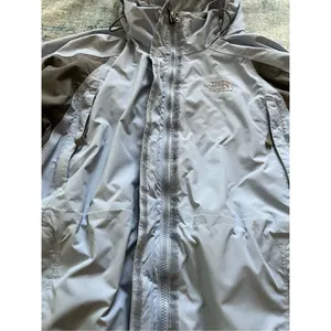 The North Face Light Blue Dark Gray Color Block Waterproof Hyvent Jacket M thumbnail 6