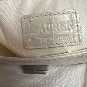Lauren Ralph Lauren Ivory Shoulder Bag Snakeskin‎ Print thumbnail 8