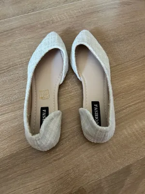Ash Cream Tweed Pointed-Toe Flats thumbnail 3