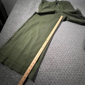 Torrid‎ Wide Leg Crop Pants Womens 20R Olive Green High Rise Stretch Cotton thumbnail 10